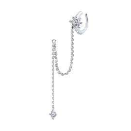 Серьги кафф MJC12-0010 серебро