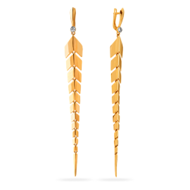 Серьги подвесные 01-216013 золото