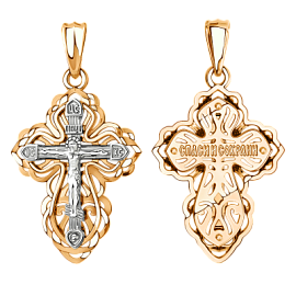 Крест христианский 01-408219 золото