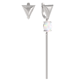 Серьги подвесные 1037692-01210-O серебро Геометрия