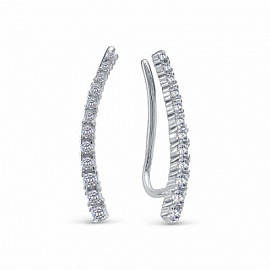 Серьги каффы СЖМ1499В серебро Дорожка