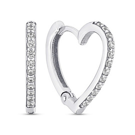 Серьги 206681-301-0019 серебро Сердце