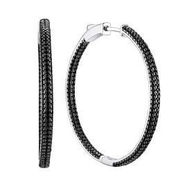 Серьги конго CZ-E02943-X-WB-X-X-B серебро Дорожка