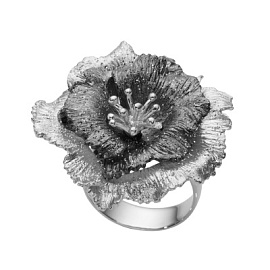 Кольцо AN1785-SD серебро Цветок