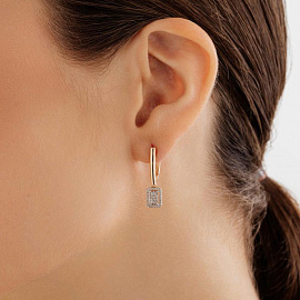 Серьги подвесные 25252-100 золото_1