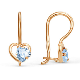 Серьги 002505-1120 гол золото Сердце