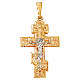 Крест христианский 308-1-443Р золото Полновесный