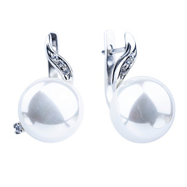 Серьги 1558с жем серебро