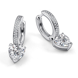 Серьги подвесные 02-4767.00БТ-00 серебро Сердце