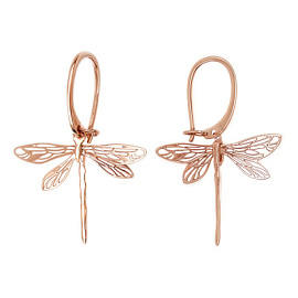 Серьги подвесные 503672-1000 золото Стрекоза