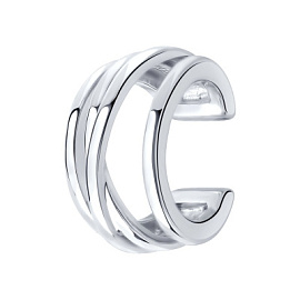 Серьги кафф 94170417 серебро
