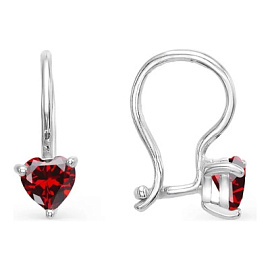 Серьги С630-371Крс серебро Сердце