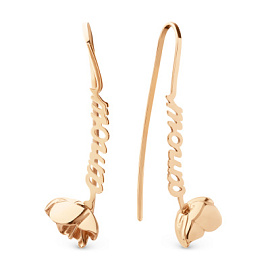 Серьги продевки 502932-1000 золото Цветок